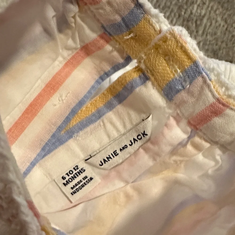 Janie and Jack Baby Girl Striped Top Bloomers Set 6-12M EUC